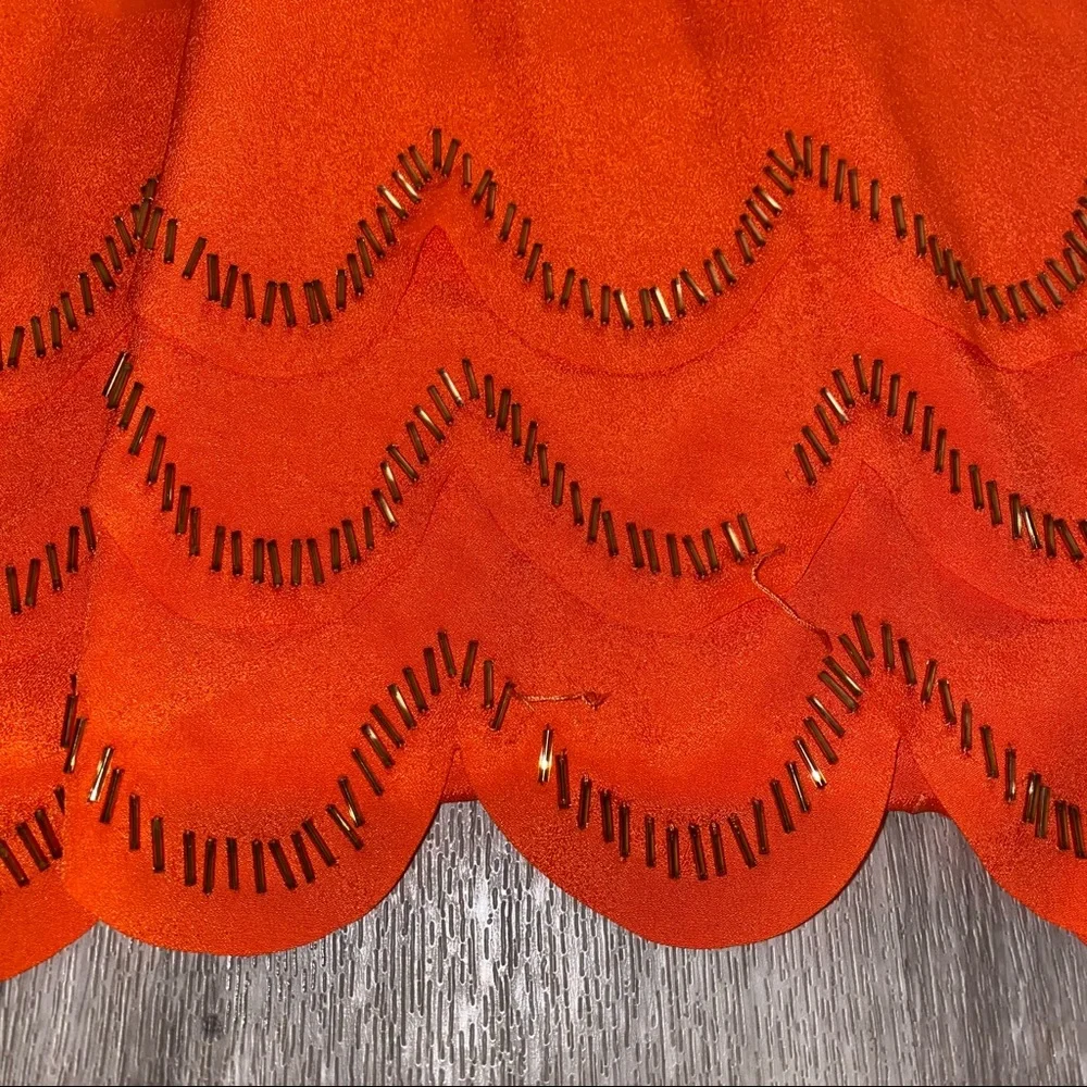 Ted Baker Orange and gold beaded dress